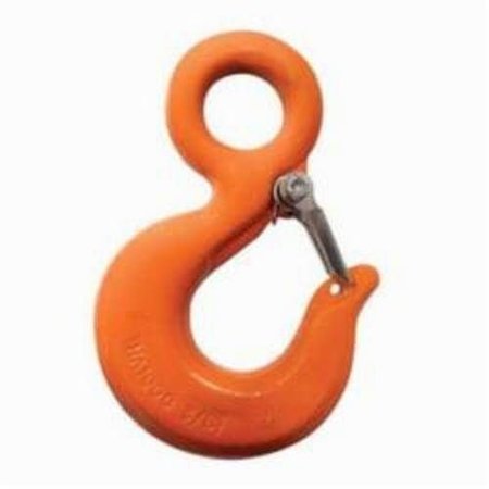 CM Rigging Hook With Latch, 1 Ton Load, 80 Grade, Eye Attachment, 093 In Hook Opening M6502A